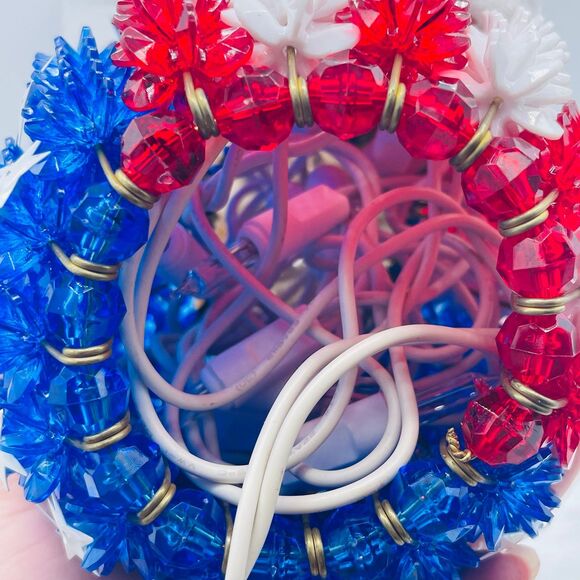 Uncle Sam 4th of July Patriotic Hand Crafted Safety Pin Stars & Stripes Light-Up - Picture 8 of 10